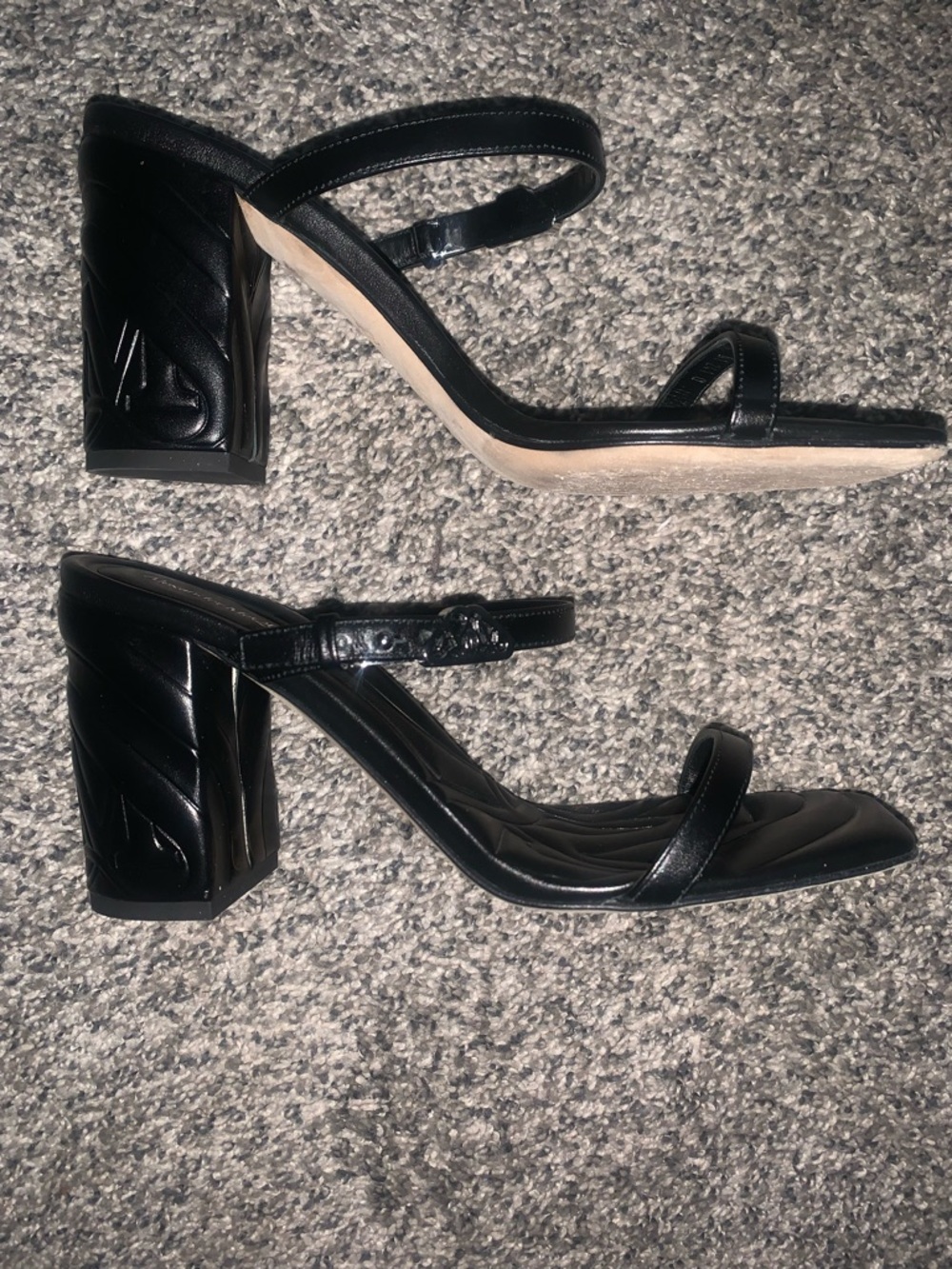 Alexander McQueen Seal Heeled Leather Sandals